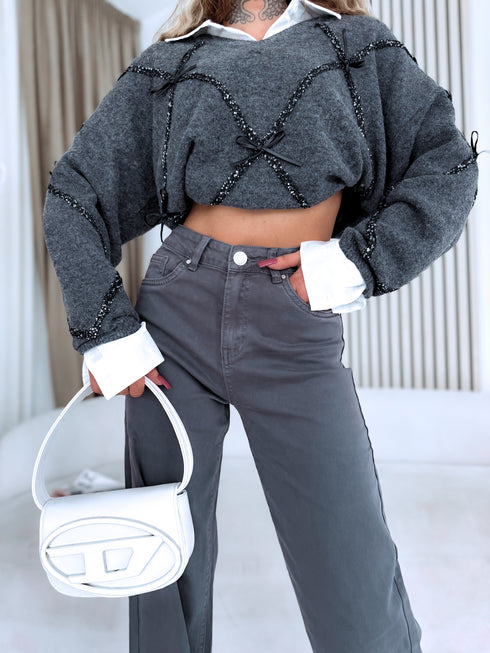 Džinsa bikses "BLACK ICE DJ2497" - pelēkas